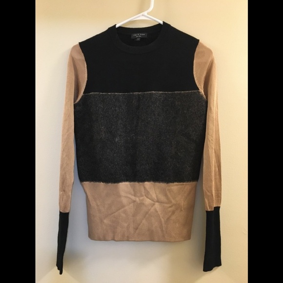 12. RAG & BONE MARISSA COLORBLOCK CREWNECK SWEATER - Picture 5 of 16